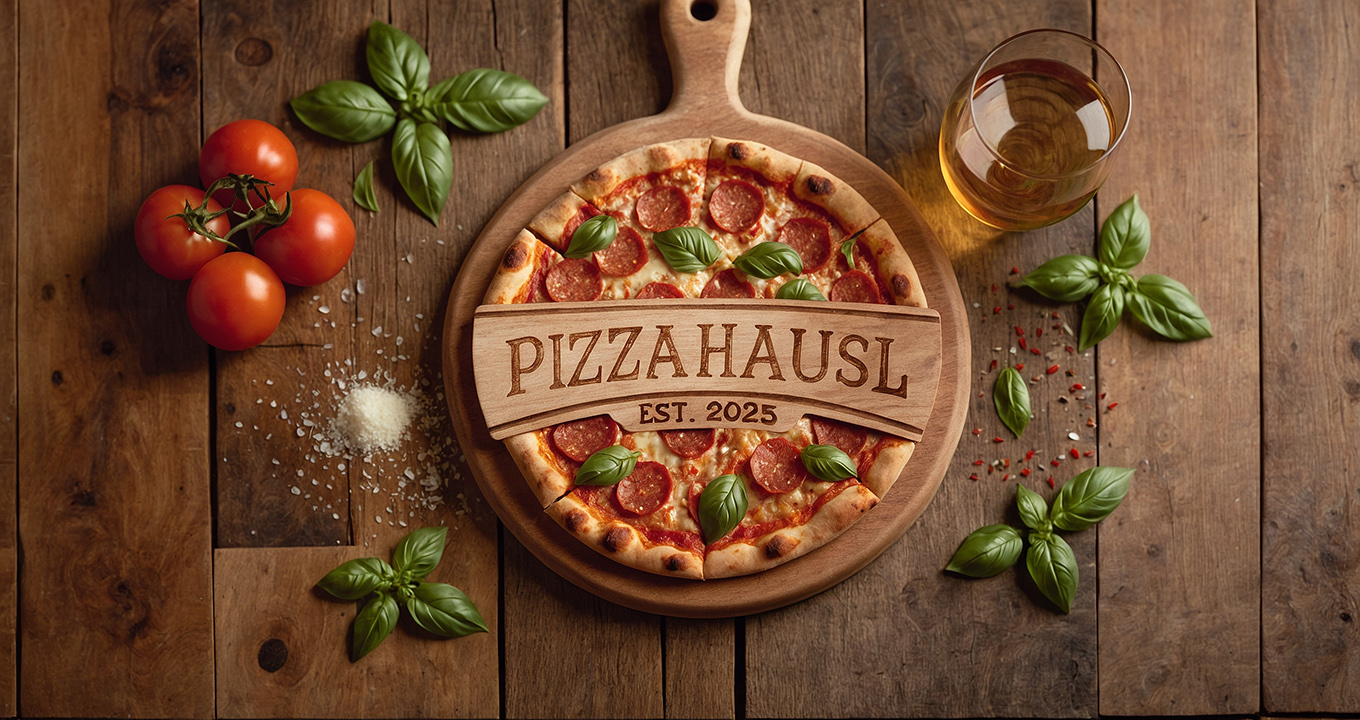 Pizza wird zubereitet